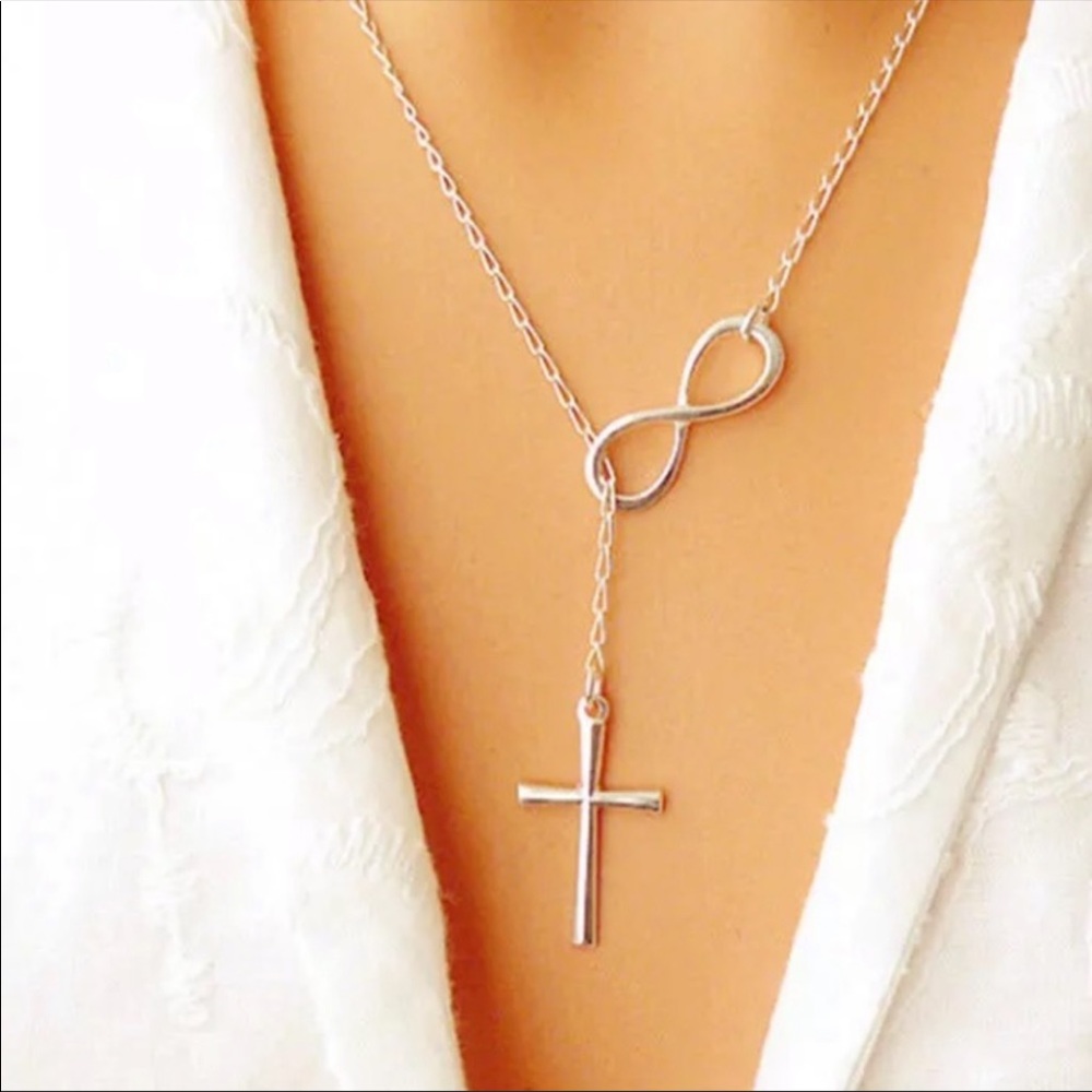 New Pendant Silver Cross Necklace - Picture 1 of 4